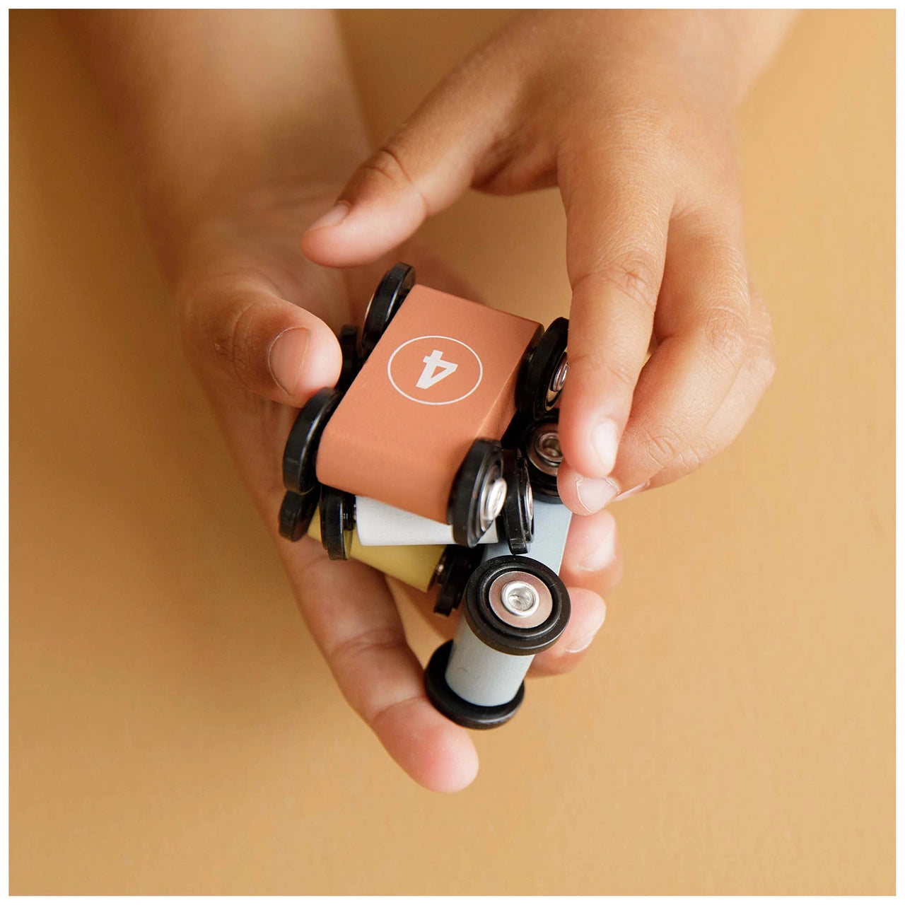 Houten rollerbaan- Blauw