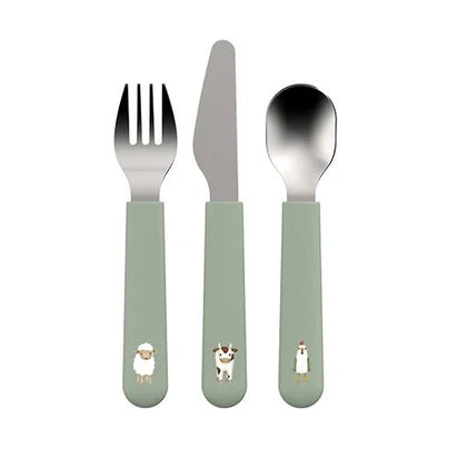 3-teiliges Kinderbesteck-Set - Little Farm