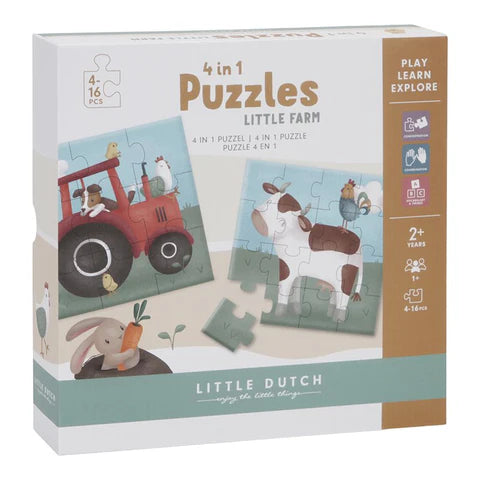 4 in 1 puzzel - Little Farm
