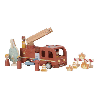 Houten brandweerwagen
