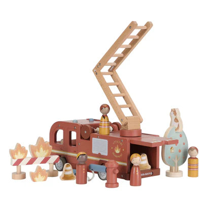 Houten brandweerwagen