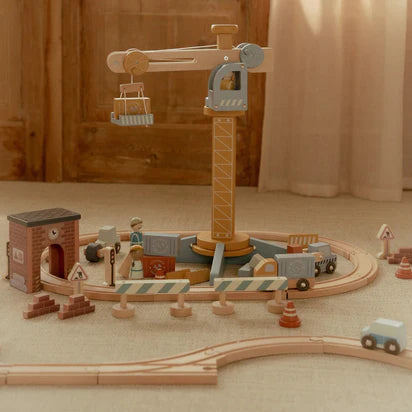 Houten hijskraan – Treinbaan