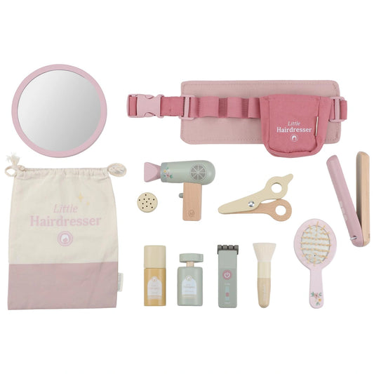 houten kappersset