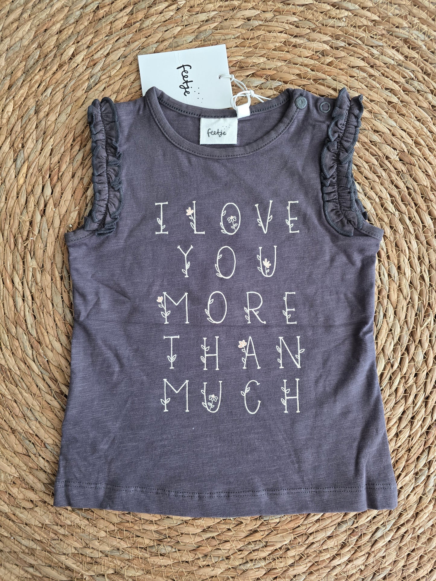 Feetje Singlet - antraciet - Bloom