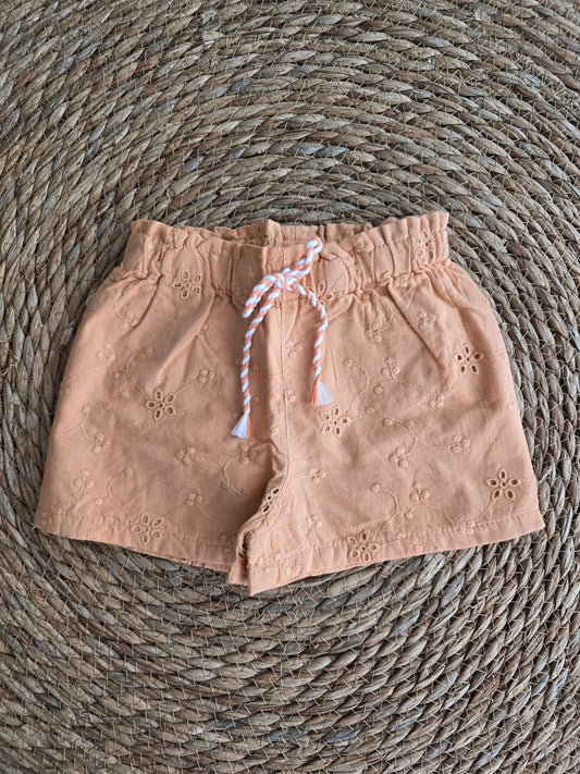 Feetje short - perzik - summer denim