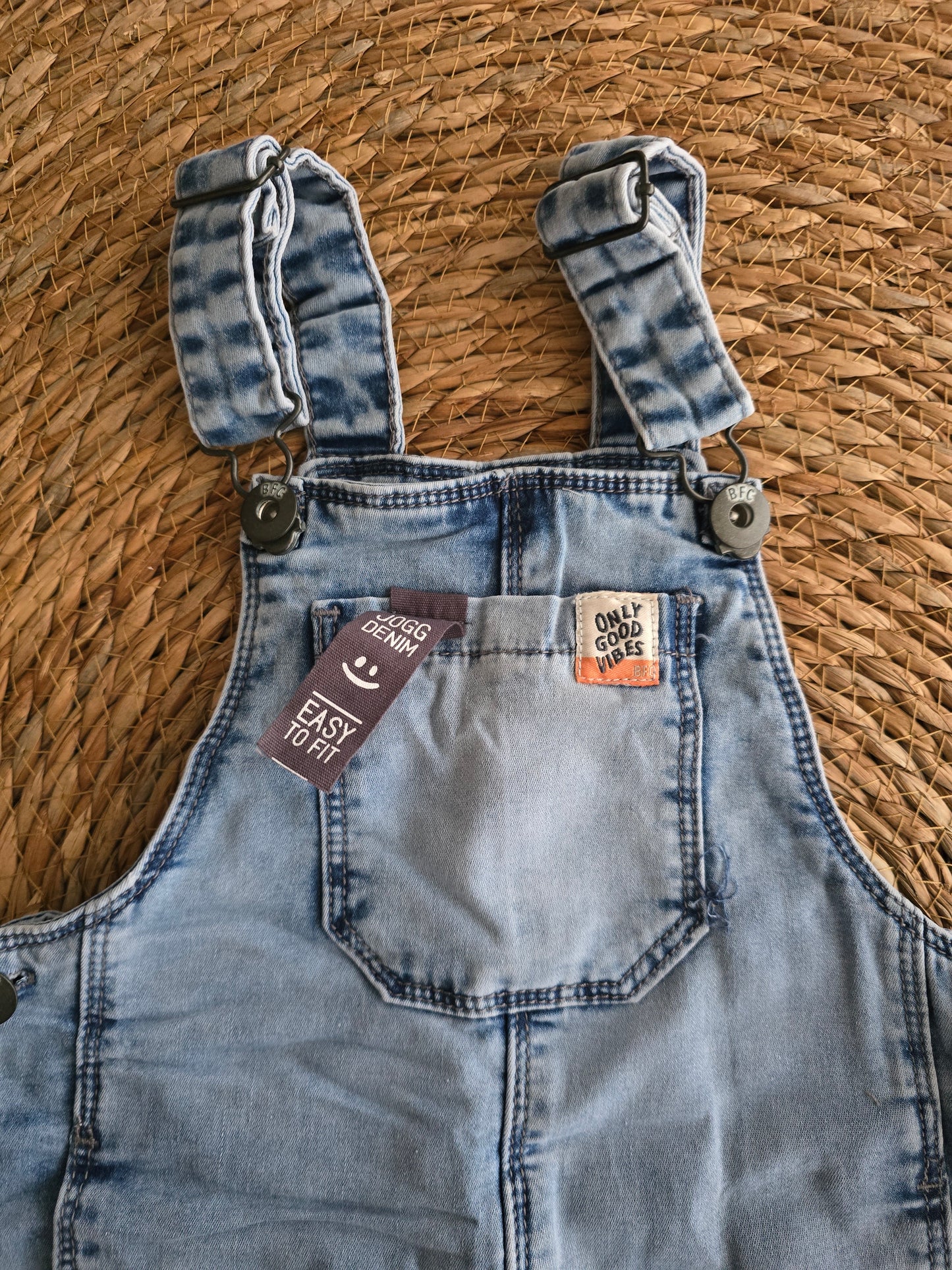 Babyface tuinbroek - light blue denim