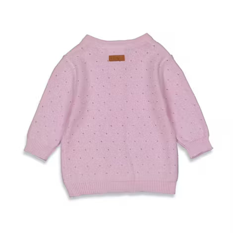 Feetje gebreid vest - lila - cotton candy