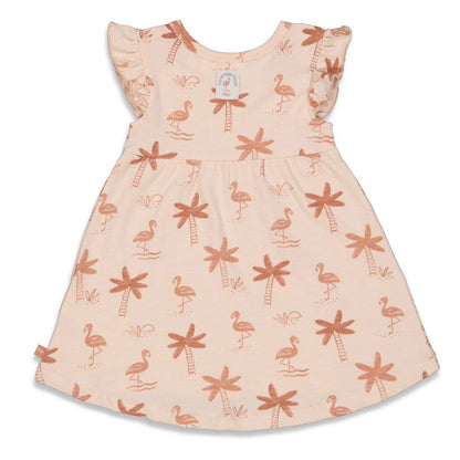 Feetje jurk - flamingo