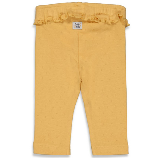 Feetje legging - okergeel - bloom