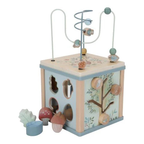 Houten activiteitenkubus - Forest Friends